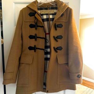 Burberry Coat, 100% Wool, Size 8. (Would fit women size 6/8).